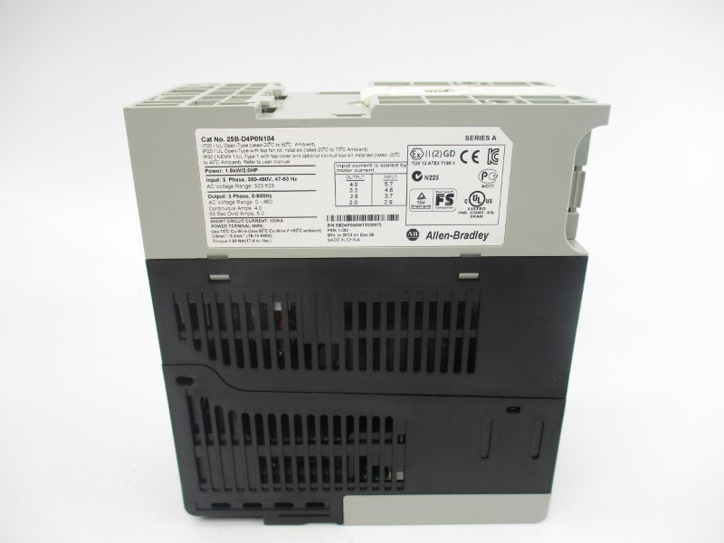 ALLEN BRADLEY 25B-D4P0N104 SER. A F/W 1.003 323-528V 5.7A NSMP