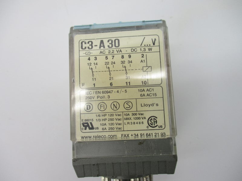 RELECO C3-A30/V 120VAC 10A  UNMP