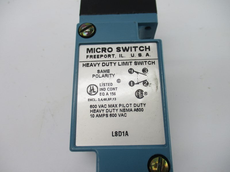 MICRO SWITCH LSD1A 600VAC 10A (AS PICTURED) NSNP