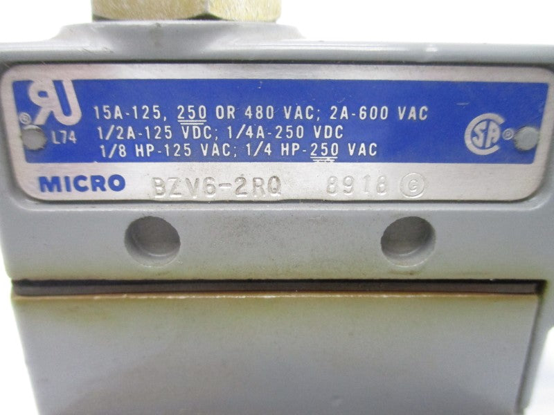MICRO SWITCH BZV76-2RQ 600VAC 2A NSNP