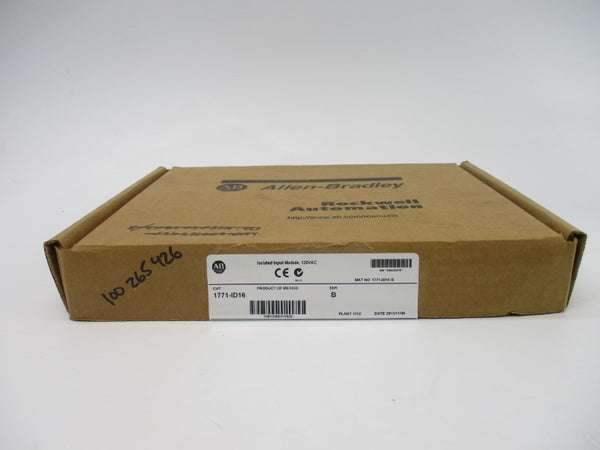 ALLEN BRADLEY 1771-ID16 SER. B 120VAC DATE: 2013 NSFS