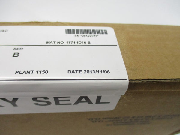 ALLEN BRADLEY 1771-ID16 SER. B 120VAC DATE: 2013 NSFS