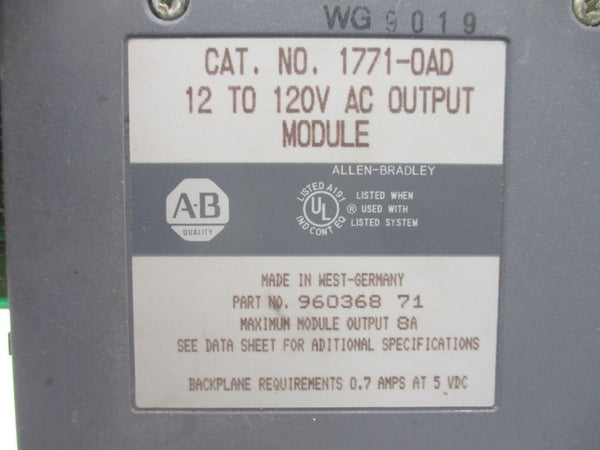 ALLEN BRADLEY 1771-OAD 12-120VAC NSNP