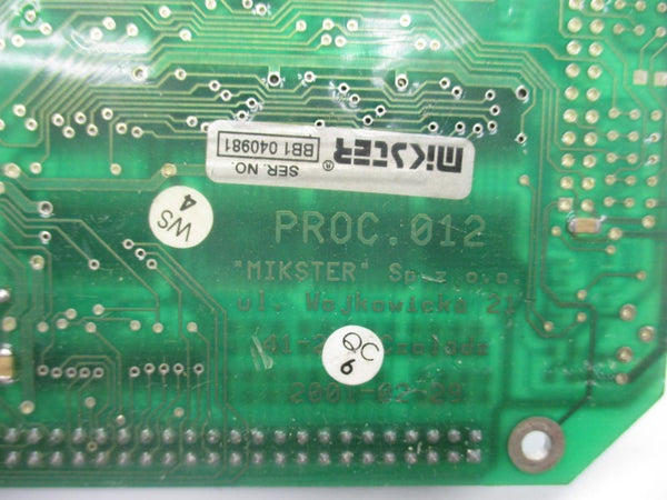 MIKSTER PROC.012 BB1-040981 UNMP