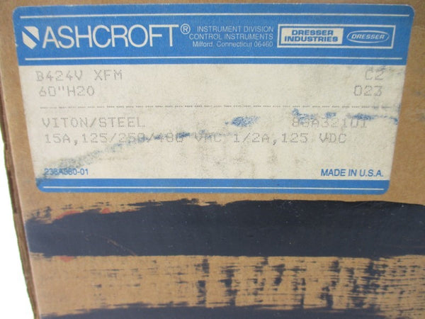 ASHCROFT B424VXFM 480VAC 15A 60"H2O NSMP