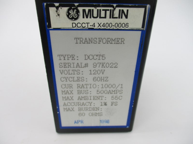 GENERAL ELECTRIC DCCT-4X400-0006 120V 500A NSNP
