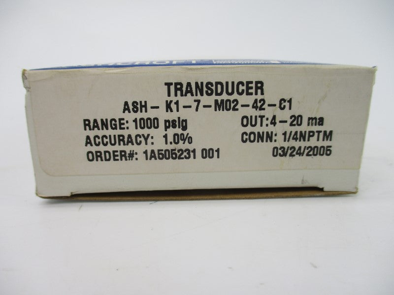 ASHCROFT ASH-K1-7-M02-42-C1 10-30VDC 1000PSI NSMP
