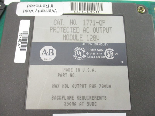 ALLEN BRADLEY 1771-OP 120V UNMP