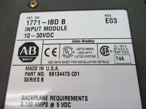 ALLEN BRADLEY 1771-IBD SER. B 10-30VDC REV. E03 UNMP