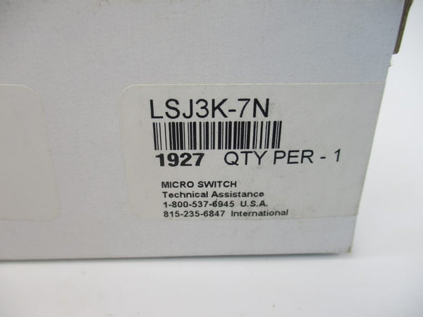 MICRO SWITCH LSJ3K-7N 600VAC 10A NSMP