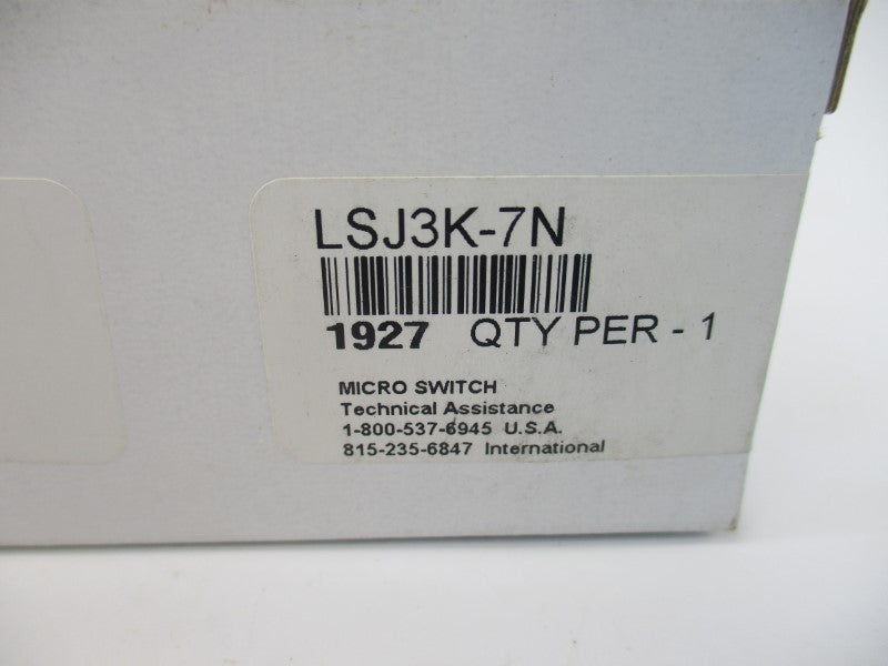 MICRO SWITCH LSJ3K-7N 600VAC 10A NSMP