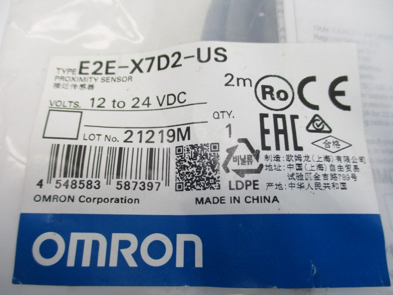 OMRON E2E-X7D2-US 12-24VDC 2M NSMP