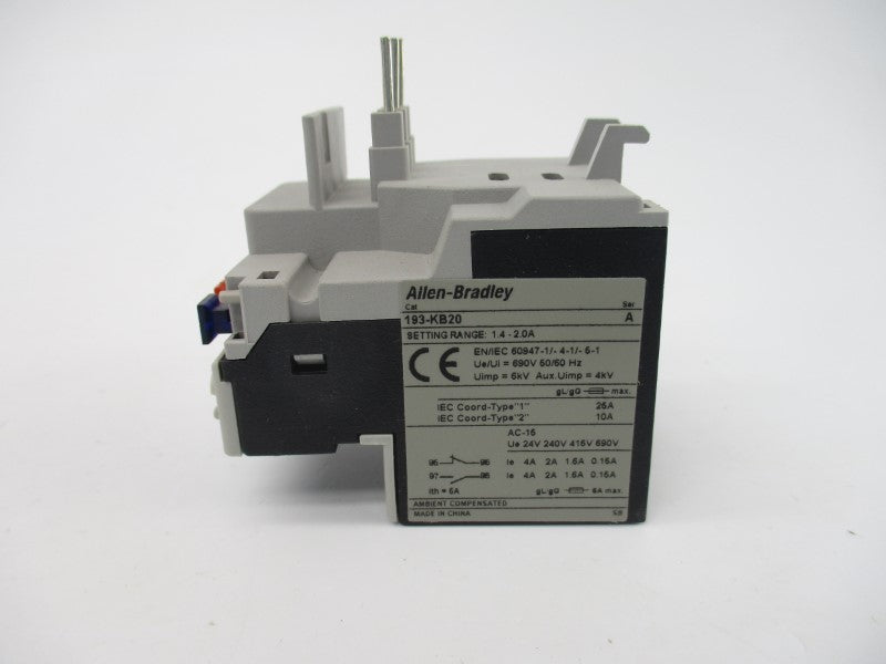 ALLEN BRADLEY 193-KB20 SER. A 690V 1.4-2.0A (BR/WH) NSMP