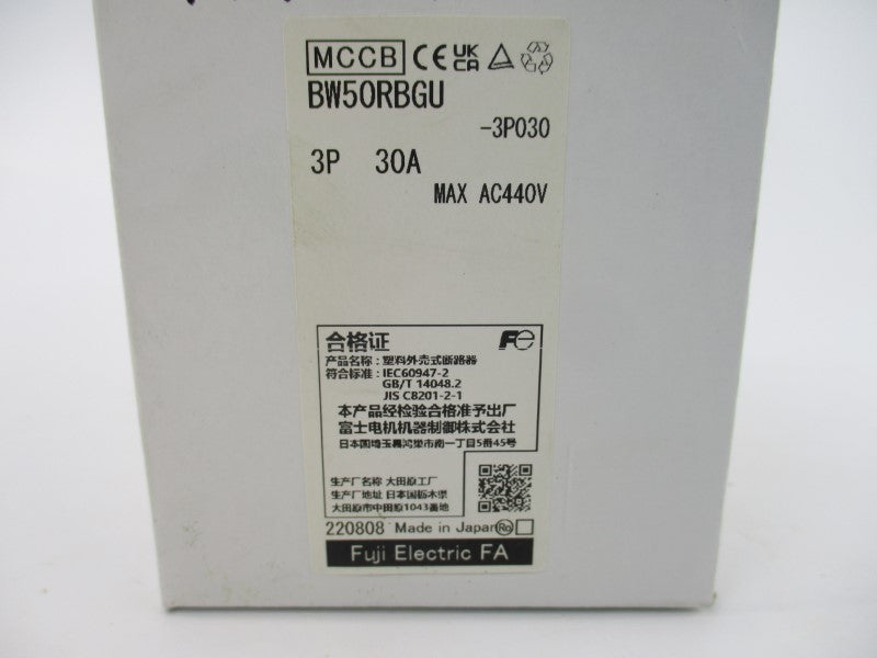FUJI ELECTRIC BW50RBGU-3P030 440VAC 30A NSMP