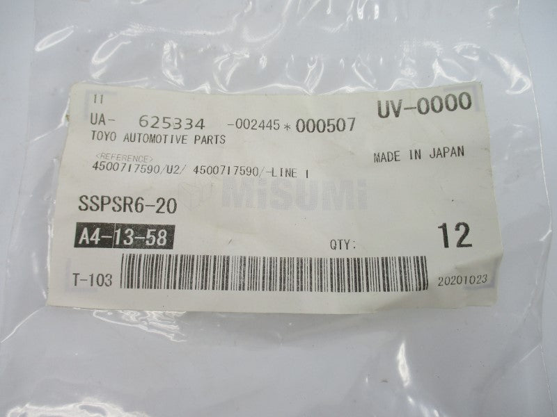 MISUMI SSPSR6-20 (PKG OF 12) NSMP