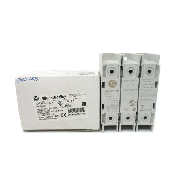 ALLEN BRADLEY 194U-E60-1753 SER. A 600VAC 60A (WH) NSMP