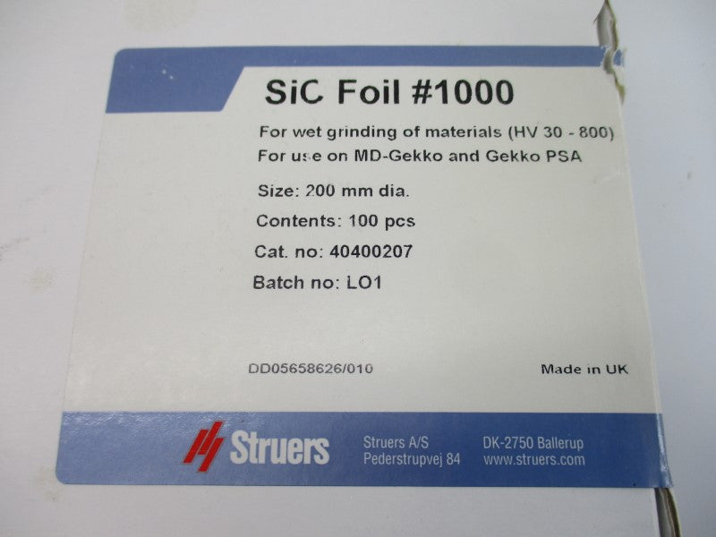 STRUERS 40400207 200MM (PKG OF 100) NSFS