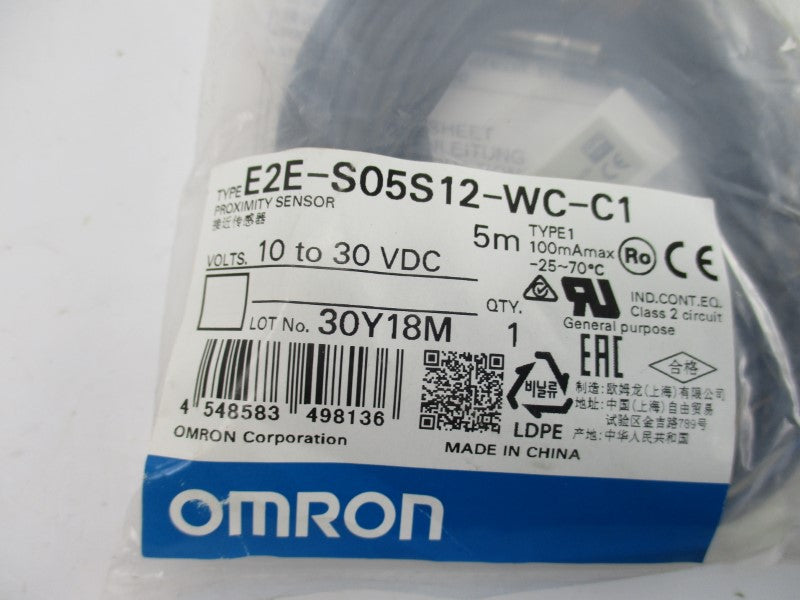 OMRON E2E-S05S12-WC-C1 10-30VDC 5M NSMP