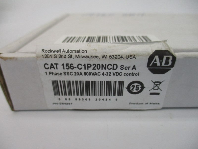 ALLEN BRADLEY 156-C1P20NCD SER. A 600VAC 20A NSMP