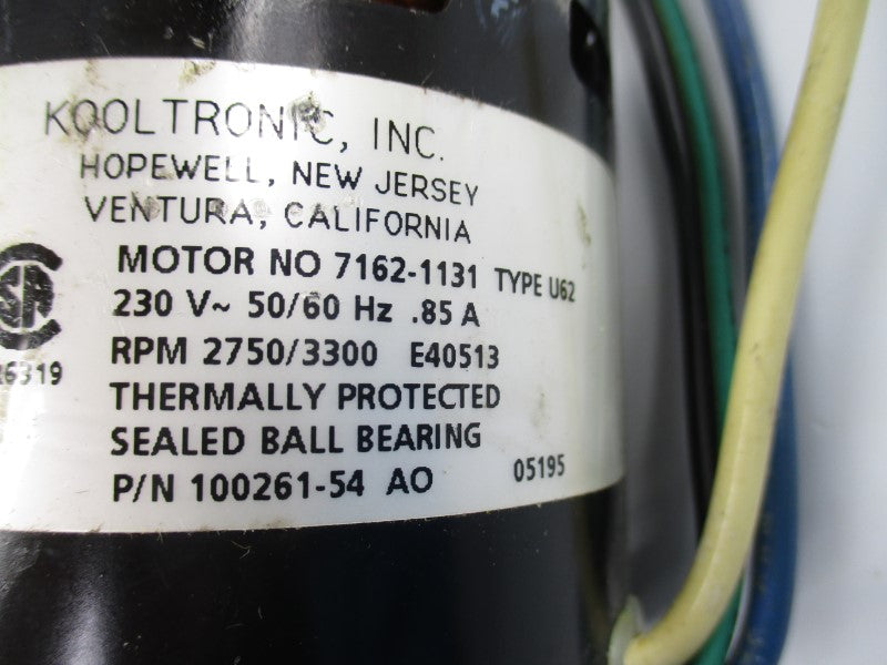 KOOLTRONIC 7162-1131 100261-54 230V .85A NSNP
