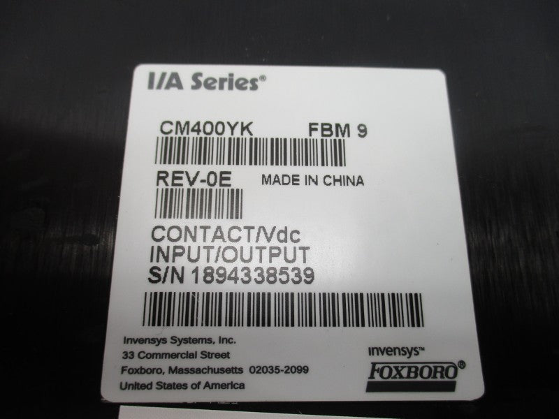 FOXBORO CM400YK REV. 0E NSNP