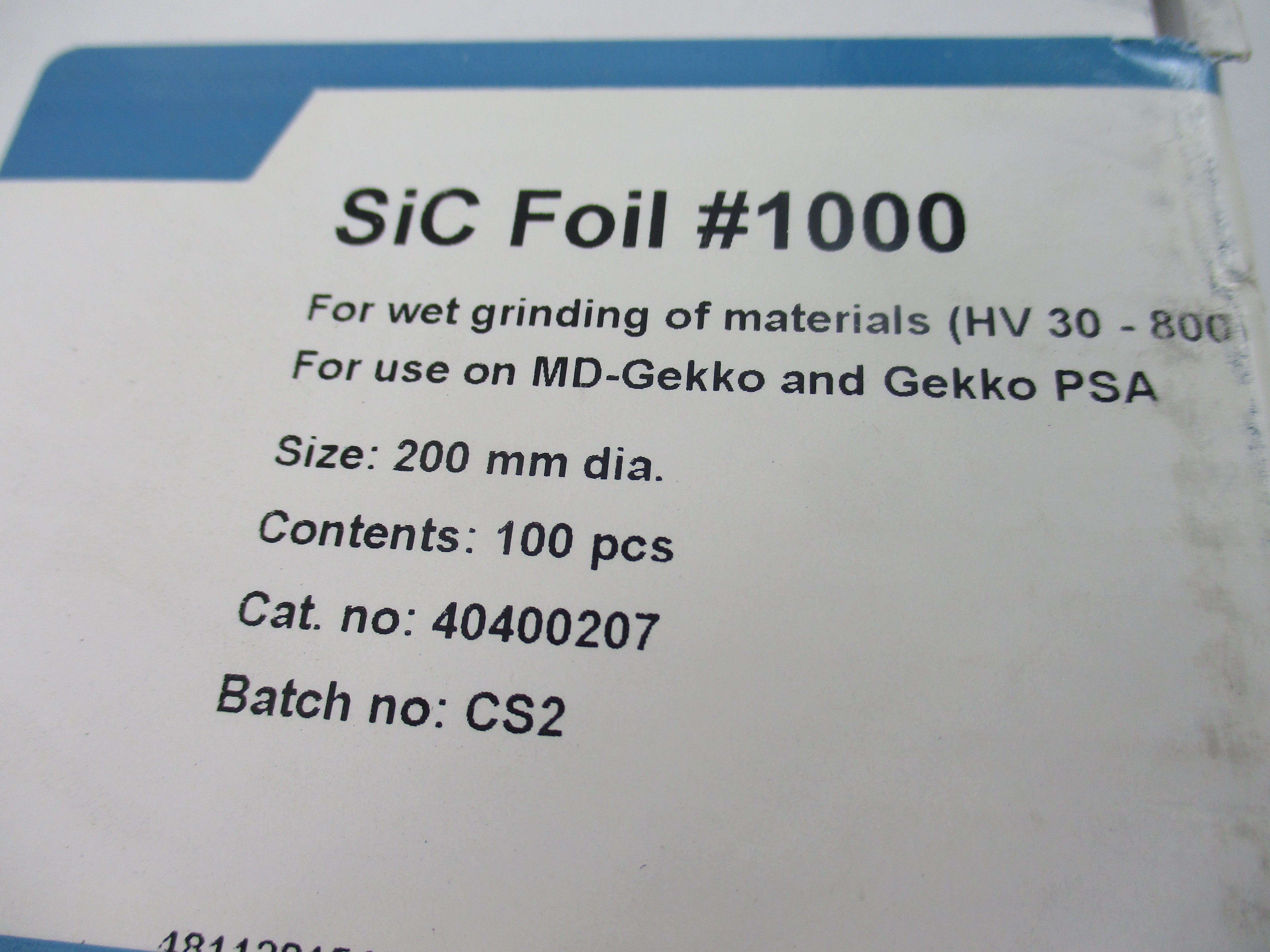 STRUERS 40400207 200MM (PKG OF 100) NSFS