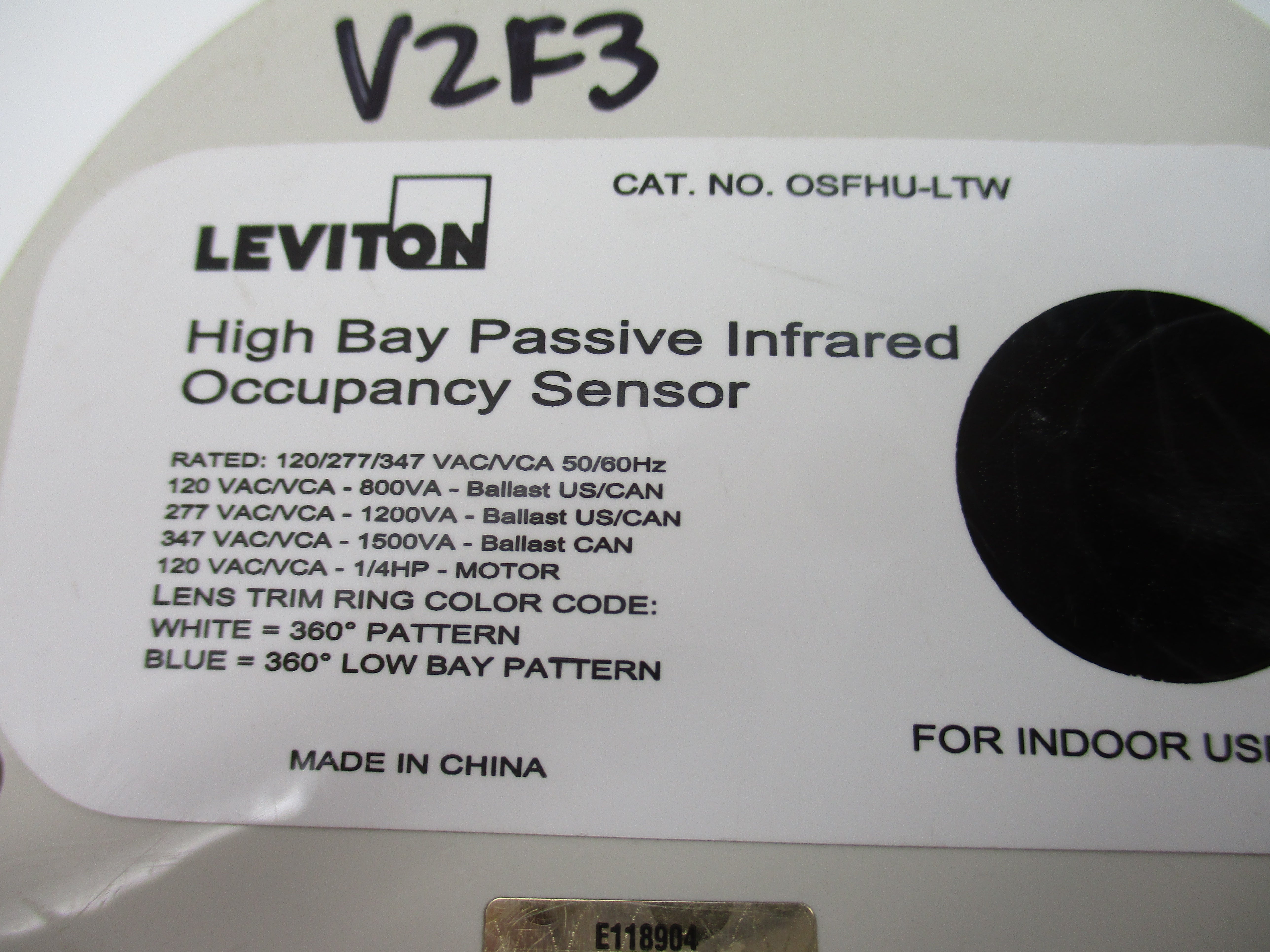 LEVITON OSFHU-LTW 347VAC NSNP