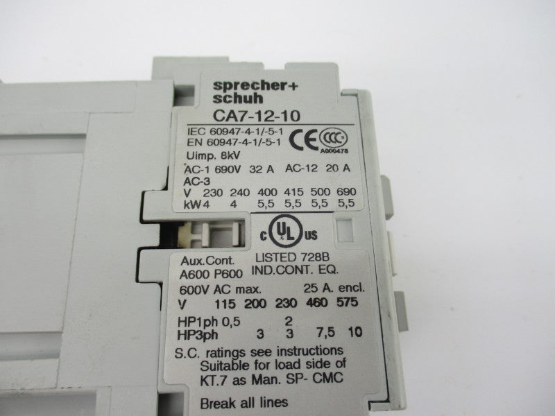 SPRECHER+SCHUH CA7-12-10 110/120V 32A NSNP