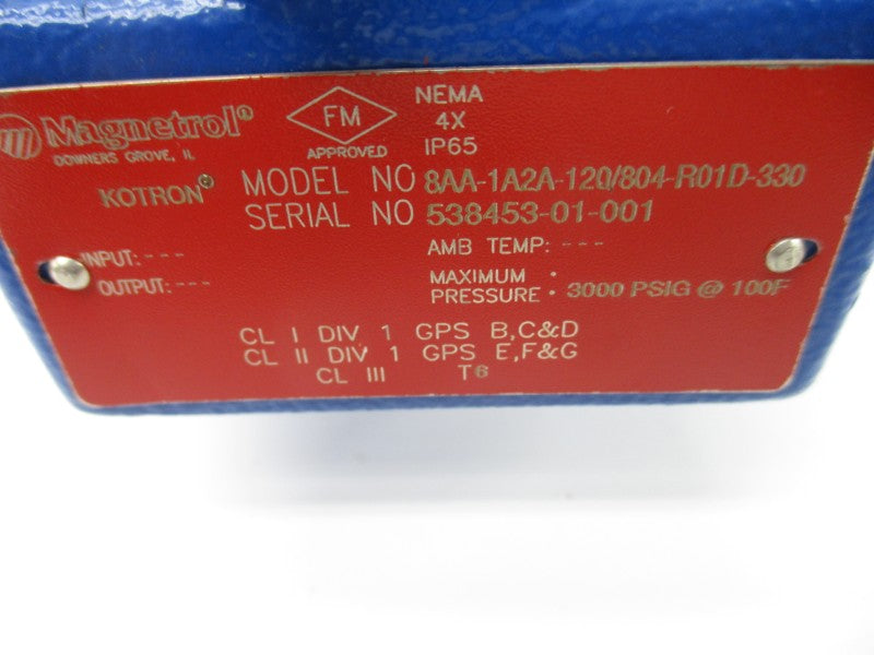 MAGNETROL 8AA-1A2A-120/804-R01D-330 3000PSI NSNP