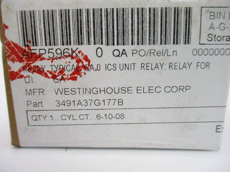 WESTINGHOUSE 3491A37G177B NSMP