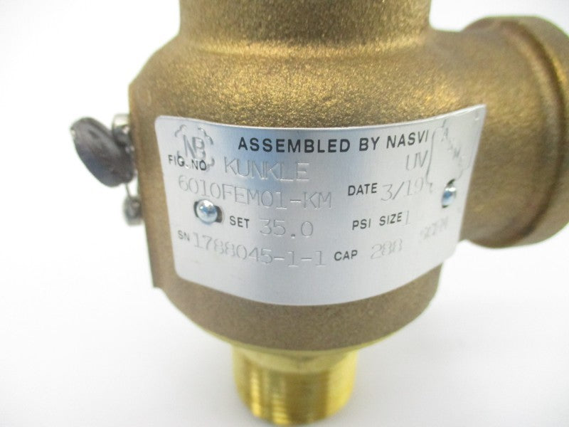 KUNKLE 6010FEM01-KM0035 35.0PSI 1" NSNP