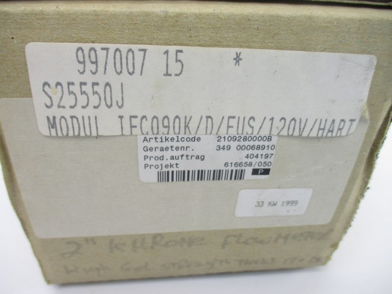 KROHNE IFC090K/D/FUS/120V/HART 2109280000B IFC090HART NSMP