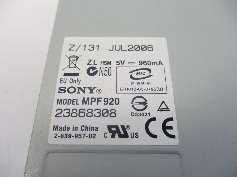 SONY MPF920 5V NSNP
