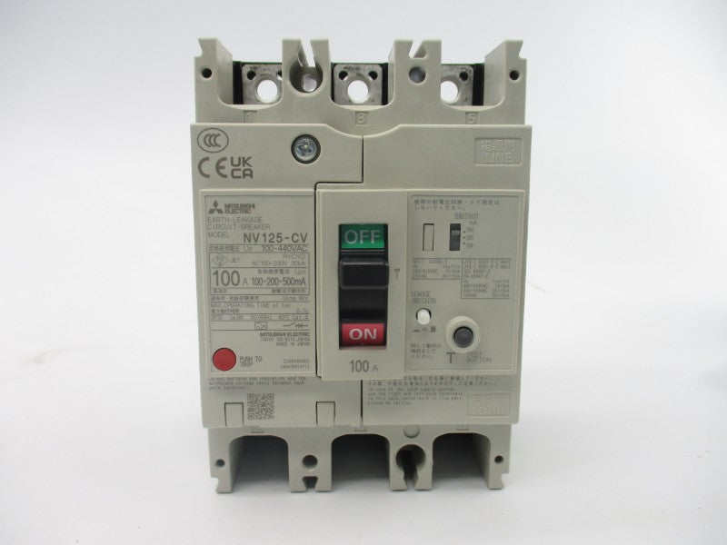 MITSUBISHI ELECTRIC NV125-CV3P100A 100-440VAC 100A NSMP