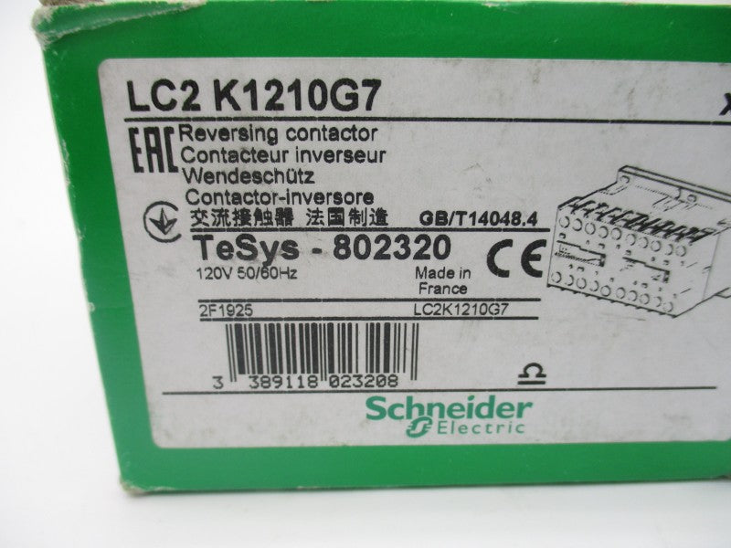 SCHNEIDER ELECTRIC LC2K1210G7 120V 20A NSMP