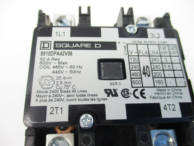 SQUARE D 8910DPA42V06 SER. C 440/480V 50A NSNP