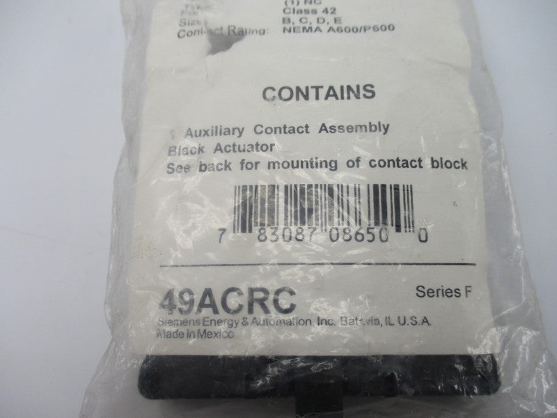 SIEMENS 49ACRC SER. F 600V NSMP