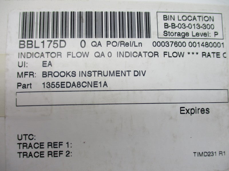 BROOKS INSTRUMENT 1355EDA8CNE1A 0-150PSI NSMP