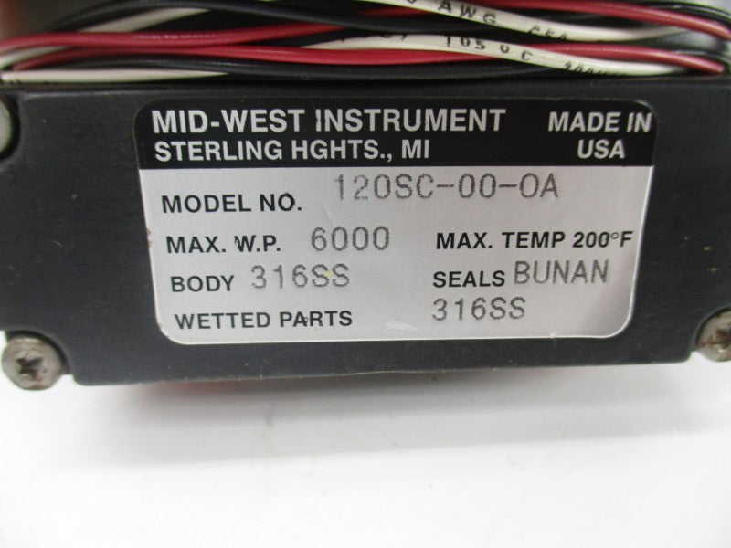 MID-WEST INSTRUMENT 120SC-00-0A 0-50PSI NSNP