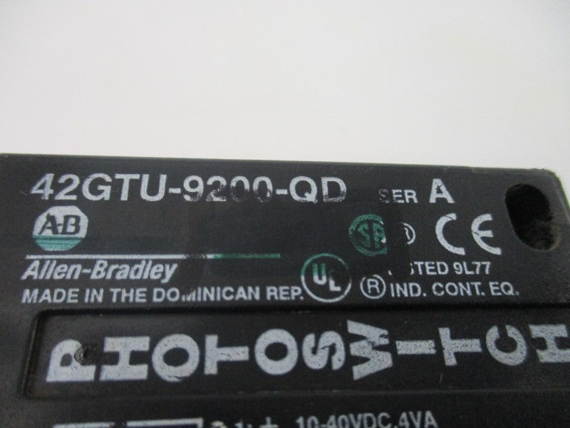 ALLEN BRADLEY 42GTU-9200-QD SER. A 10-40VDC UNMP