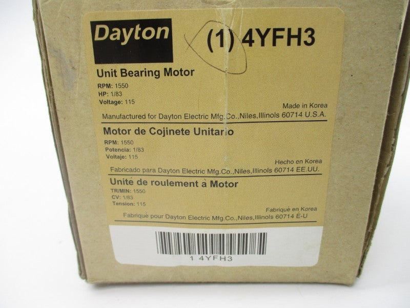 DAYTON 4YFH3 115V 0.62A NSMP