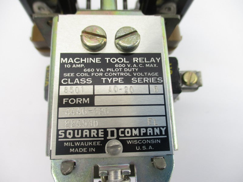 SQUARE D 8501A0-20 SER. B 110-115V 10A NSNP
