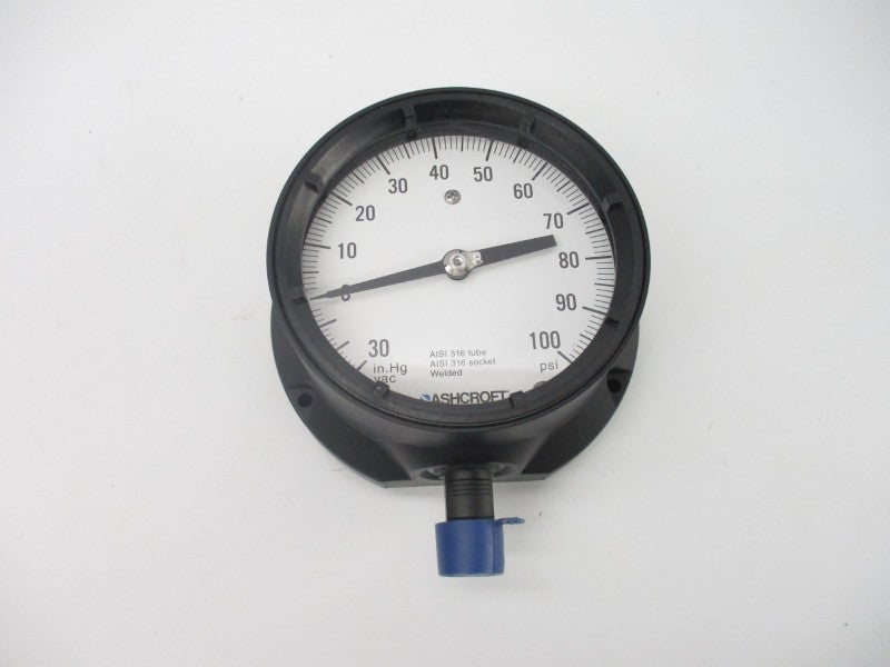 ASHCROFT 45-1379-SS-04L-30IMV&100# 30-100PSI 4-1/2" NSMP
