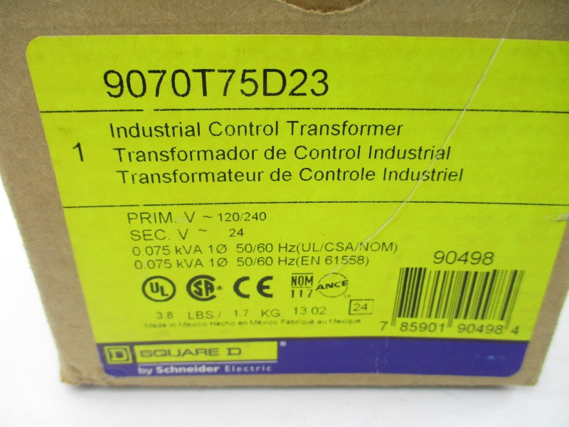 SQUARE D 9070T75D23 120/240V NSMP