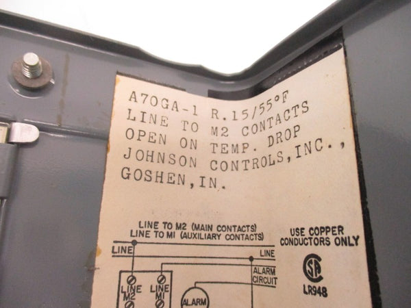 JOHNSON CONTROLS A70GA-1 15/55'F NSNP
