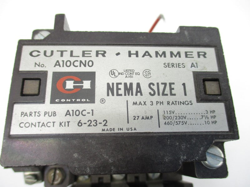 CUTLER HAMMER A10CN0 SER. A1 110/120V 27A (AS PICTURED2) UNMP