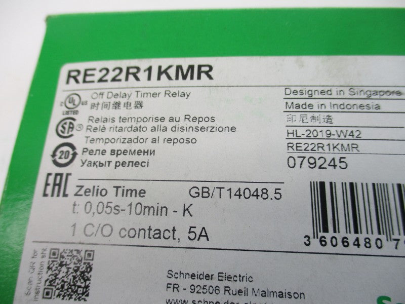 SCHNEIDER ELECTRIC RE22R1KMR 240VAC 5A NSMP
