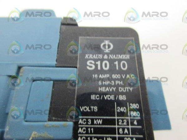 KRAUS & NAINER S10 10 RELAY NSNP