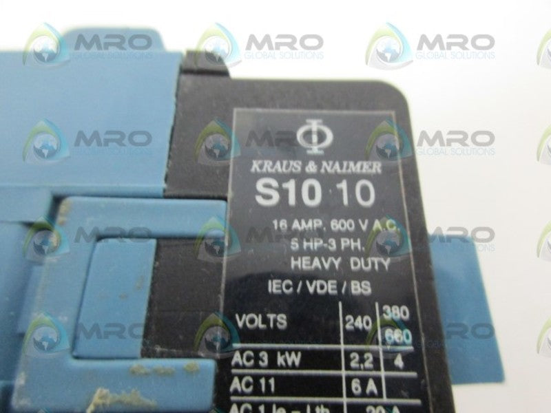 KRAUS & NAINER S10 10 RELAY NSNP