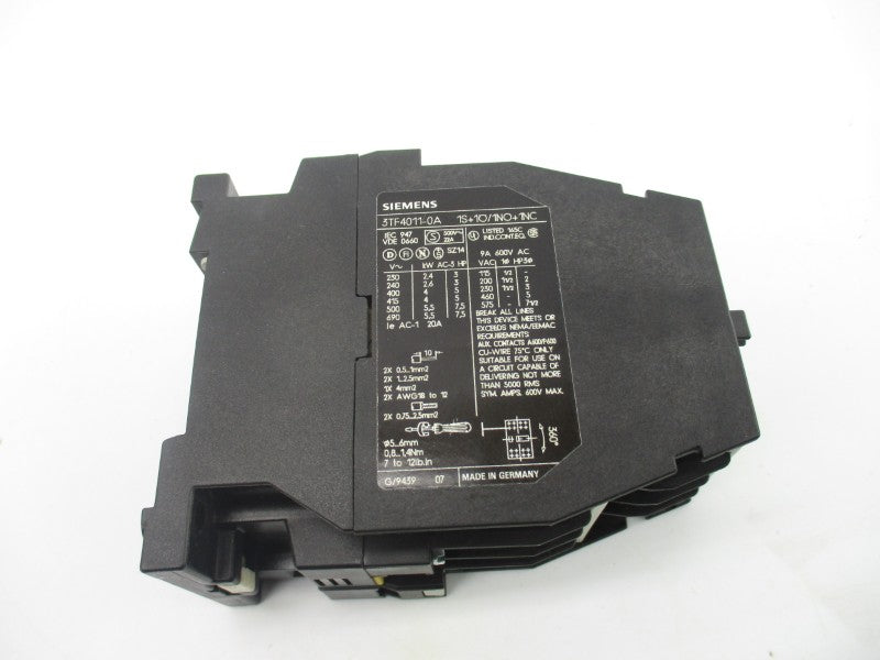 SIEMENS 3TF4011-0AK6 110/120V 20A NSMP